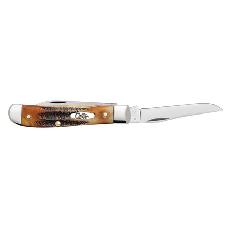 Case Cutlery Knife, 6.5 Bone Stag Mini Trapper 65305